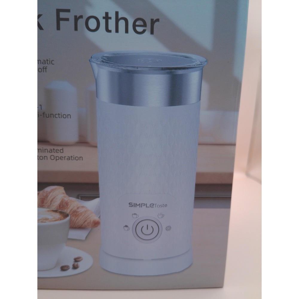 SimpleTaste 4-in-1 Electric Milk Frother White NIB